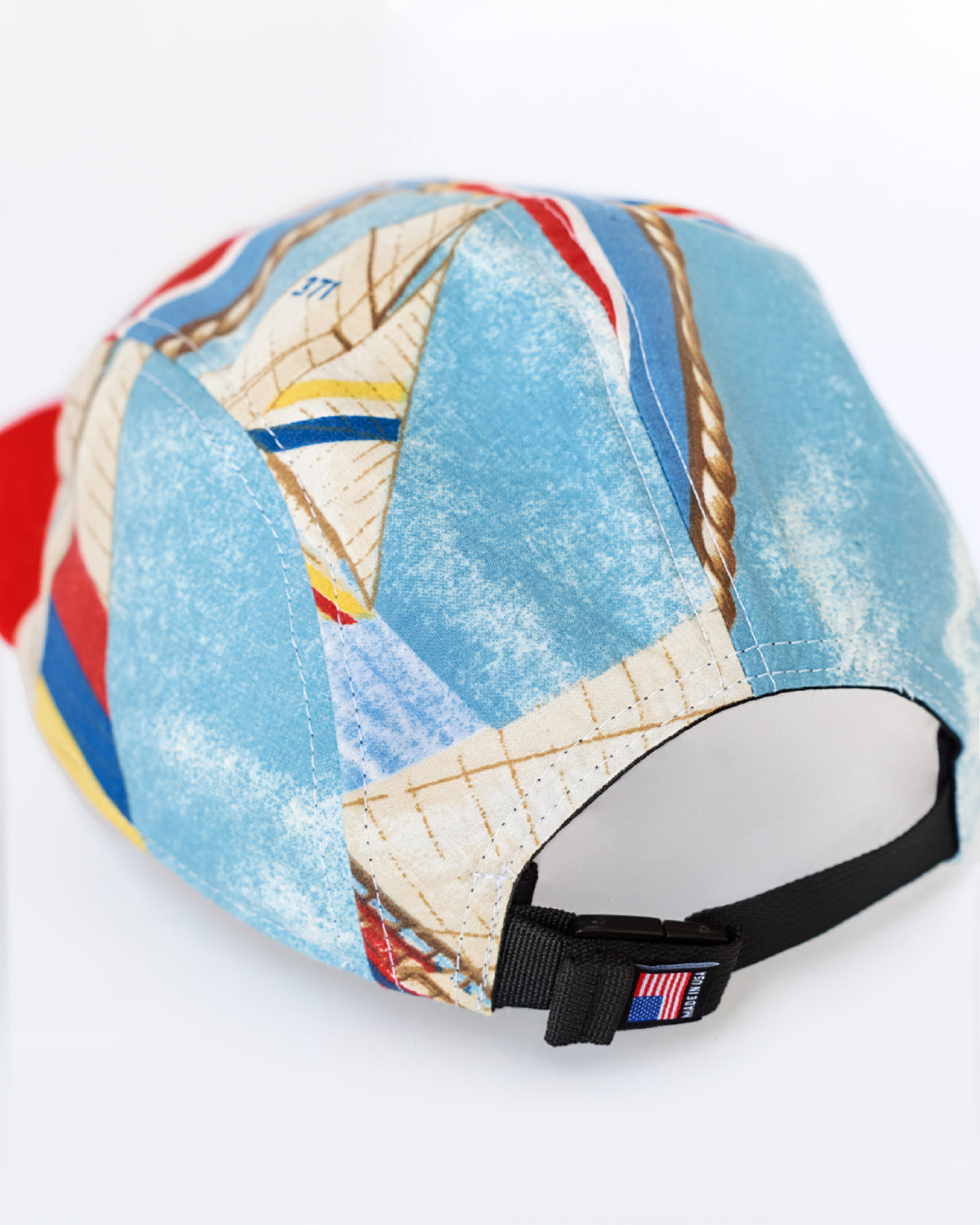 Vintage Fabric Sailboat Camp Cap