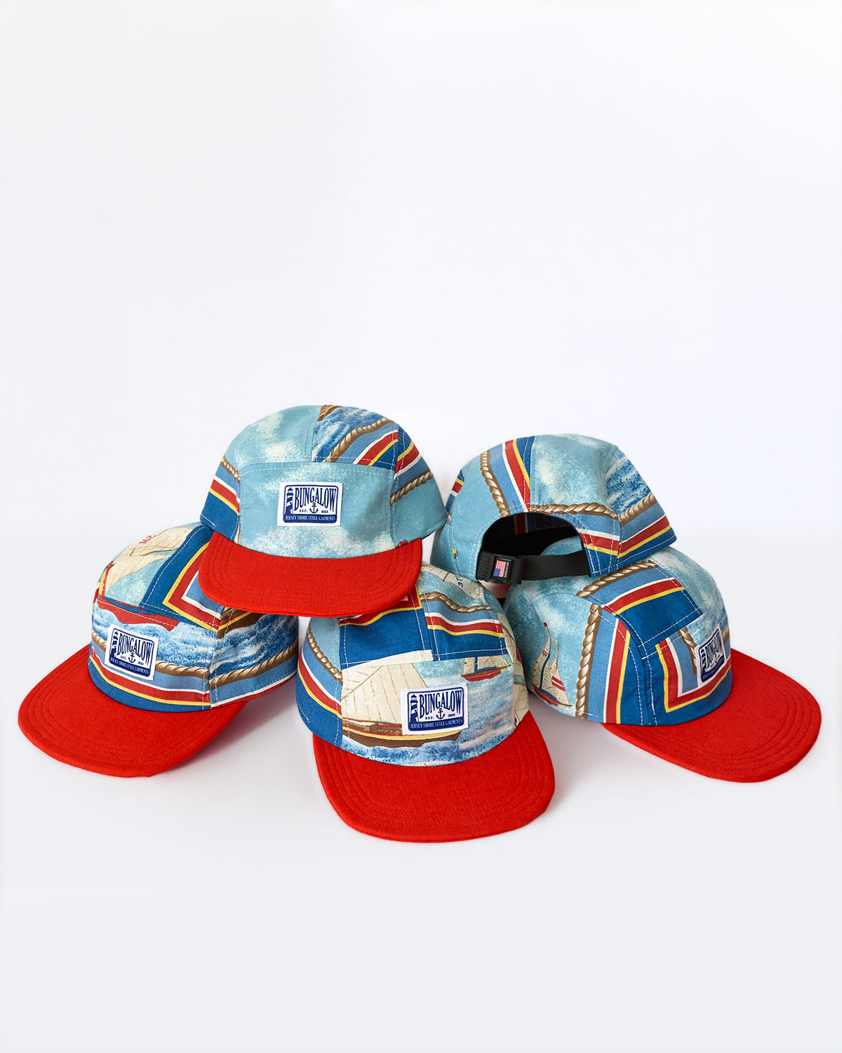 Vintage Fabric Sailboat Camp Cap