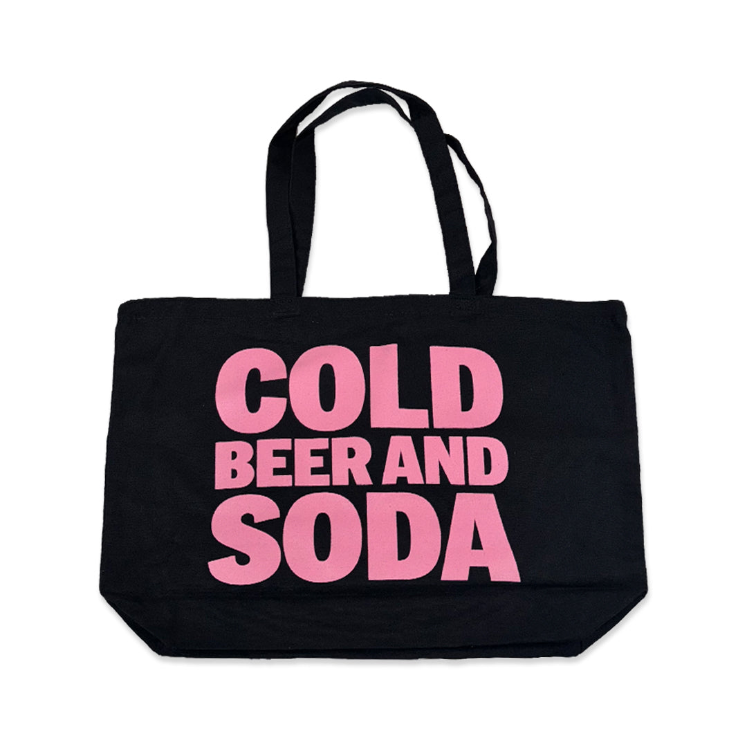 Cold Beer and Soda Logo Tote Bag